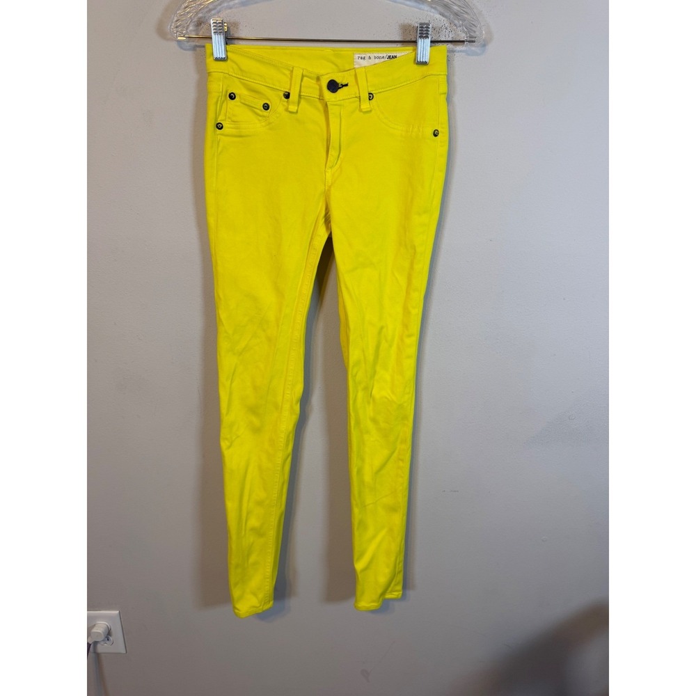 rag & bone Womens Legging Jeans Neon Yellow 25